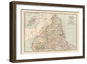 Plate 6. Map of England. Section I. Northumberland-Encyclopaedia Britannica-Framed Art Print