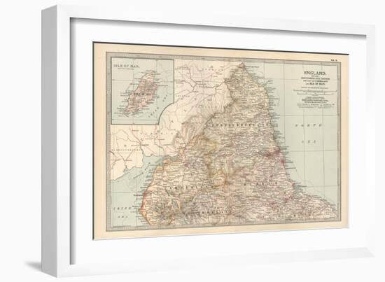 Plate 6. Map of England. Section I. Northumberland-Encyclopaedia Britannica-Framed Art Print