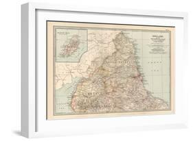 Plate 6. Map of England. Section I. Northumberland-Encyclopaedia Britannica-Framed Art Print