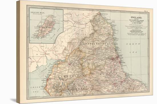 Plate 6. Map of England. Section I. Northumberland-Encyclopaedia Britannica-Stretched Canvas