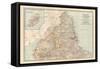 Plate 6. Map of England. Section I. Northumberland-Encyclopaedia Britannica-Framed Stretched Canvas