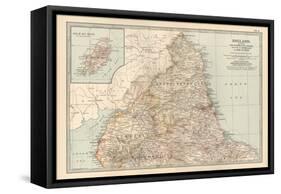 Plate 6. Map of England. Section I. Northumberland-Encyclopaedia Britannica-Framed Stretched Canvas