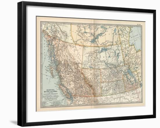 Plate 60. Map of Canada-Encyclopaedia Britannica-Framed Art Print