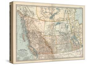 Plate 60. Map of Canada-Encyclopaedia Britannica-Stretched Canvas