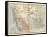 Plate 60. Map of Canada-Encyclopaedia Britannica-Framed Stretched Canvas