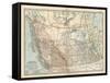 Plate 60. Map of Canada-Encyclopaedia Britannica-Framed Stretched Canvas