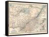 Plate 62. Map of Quebec-Encyclopaedia Britannica-Framed Stretched Canvas