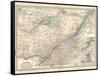 Plate 62. Map of Quebec-Encyclopaedia Britannica-Framed Stretched Canvas