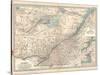 Plate 62. Map of Quebec-Encyclopaedia Britannica-Stretched Canvas