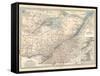 Plate 62. Map of Quebec-Encyclopaedia Britannica-Framed Stretched Canvas
