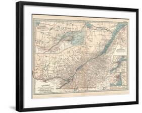 Plate 62. Map of Quebec-Encyclopaedia Britannica-Framed Art Print