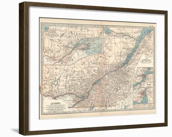 Plate 62. Map of Quebec-Encyclopaedia Britannica-Framed Art Print