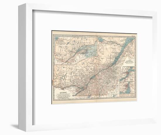 Plate 62. Map of Quebec-Encyclopaedia Britannica-Framed Art Print