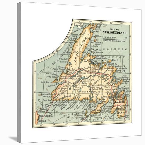 Plate 63. Inset Map of Newfoundland. Canada-Encyclopaedia Britannica-Stretched Canvas