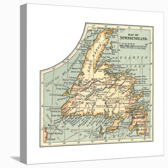 Plate 63. Inset Map of Newfoundland. Canada-Encyclopaedia Britannica-Stretched Canvas