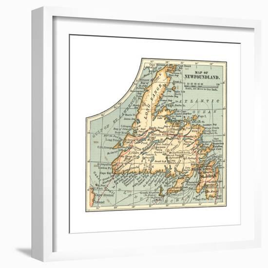 Plate 63. Inset Map of Newfoundland. Canada-Encyclopaedia Britannica-Framed Giclee Print