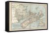 Plate 63. Map of Canada-Encyclopaedia Britannica-Framed Stretched Canvas