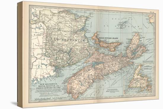 Plate 63. Map of Canada-Encyclopaedia Britannica-Stretched Canvas