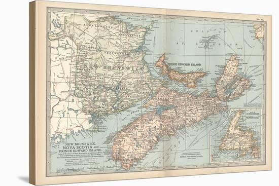 Plate 63. Map of Canada-Encyclopaedia Britannica-Stretched Canvas
