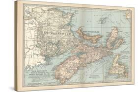 Plate 63. Map of Canada-Encyclopaedia Britannica-Stretched Canvas