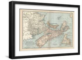 Plate 63. Map of Canada-Encyclopaedia Britannica-Framed Art Print