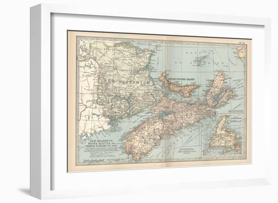 Plate 63. Map of Canada-Encyclopaedia Britannica-Framed Art Print