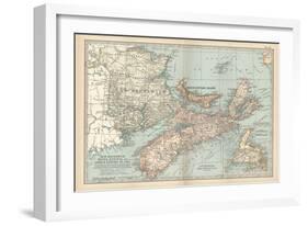 Plate 63. Map of Canada-Encyclopaedia Britannica-Framed Art Print