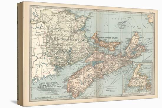 Plate 63. Map of Canada-Encyclopaedia Britannica-Stretched Canvas