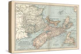 Plate 63. Map of Canada-Encyclopaedia Britannica-Stretched Canvas