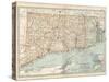 Plate 68. Map of Connecticut and Rhode Island-Encyclopaedia Britannica-Stretched Canvas