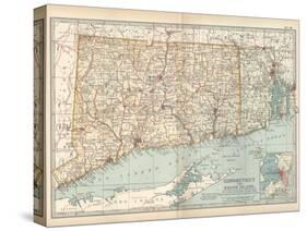 Plate 68. Map of Connecticut and Rhode Island-Encyclopaedia Britannica-Stretched Canvas