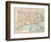 Plate 68. Map of Connecticut and Rhode Island-Encyclopaedia Britannica-Framed Art Print