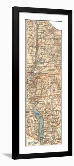 Plate 69. Inset Map of the Hudson River-Encyclopaedia Britannica-Framed Art Print