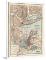 Plate 69. Map of New York State-Encyclopaedia Britannica-Framed Art Print