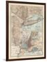 Plate 69. Map of New York State-Encyclopaedia Britannica-Framed Art Print