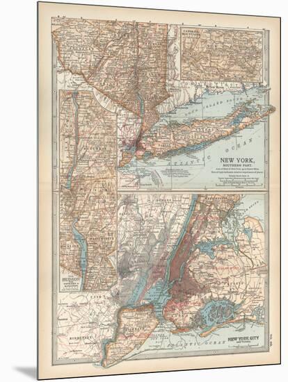 Plate 69. Map of New York State-Encyclopaedia Britannica-Mounted Art Print