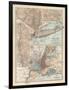 Plate 69. Map of New York State-Encyclopaedia Britannica-Framed Art Print