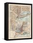 Plate 69. Map of New York State-Encyclopaedia Britannica-Framed Stretched Canvas