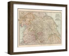 Plate 7. Map of England. Section II. Yorkshire-Encyclopaedia Britannica-Framed Art Print