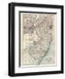 Plate 72. Map of New Jersey. United States. Inset Map of Jersey City-Encyclopaedia Britannica-Framed Art Print