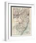 Plate 72. Map of New Jersey. United States. Inset Map of Jersey City-Encyclopaedia Britannica-Framed Art Print