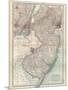 Plate 72. Map of New Jersey. United States. Inset Map of Jersey City-Encyclopaedia Britannica-Mounted Art Print