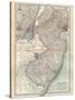 Plate 72. Map of New Jersey. United States. Inset Map of Jersey City-Encyclopaedia Britannica-Stretched Canvas