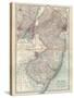 Plate 72. Map of New Jersey. United States. Inset Map of Jersey City-Encyclopaedia Britannica-Stretched Canvas