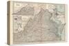 Plate 76. Map of Virginia. United States. Inset Maps of Western Part of Virginia-Encyclopaedia Britannica-Stretched Canvas