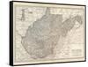 Plate 77. Map of West Virginia. United States-Encyclopaedia Britannica-Framed Stretched Canvas