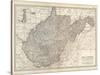 Plate 77. Map of West Virginia. United States-Encyclopaedia Britannica-Stretched Canvas