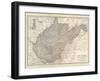 Plate 77. Map of West Virginia. United States-Encyclopaedia Britannica-Framed Art Print