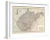 Plate 77. Map of West Virginia. United States-Encyclopaedia Britannica-Framed Art Print