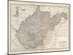 Plate 77. Map of West Virginia. United States-Encyclopaedia Britannica-Mounted Art Print